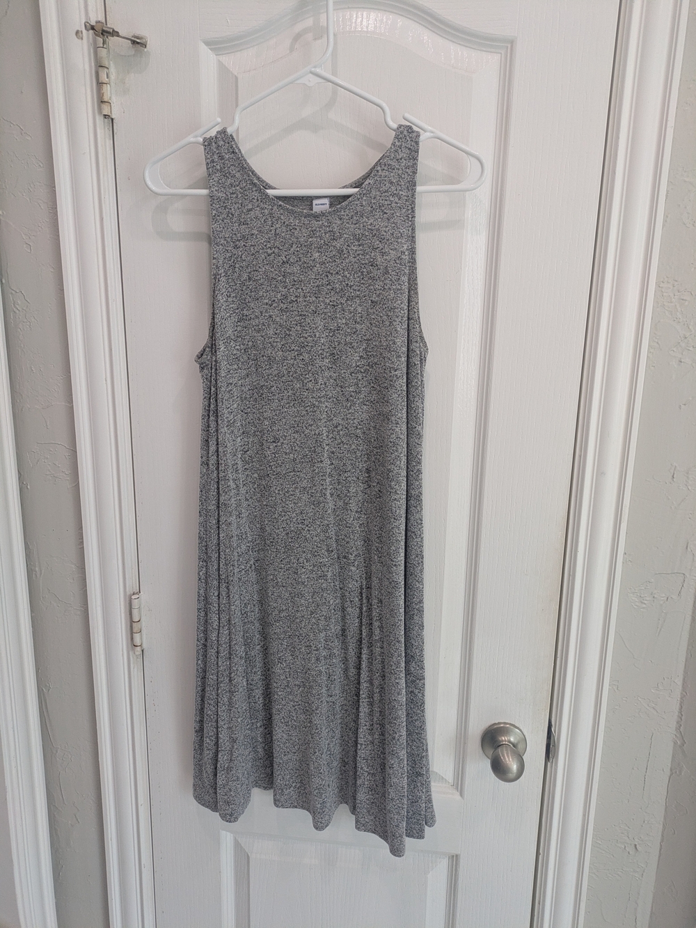 Old Navy Gray Sleeveless Midi Swing Dress